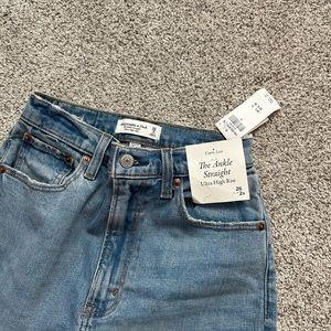 Abercrombie Ankle Straight Ultra High Rise Curve Love